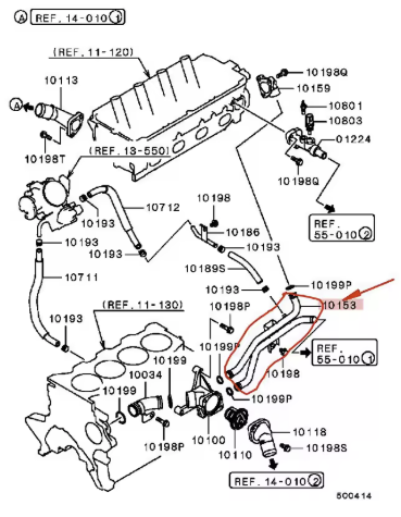Tubo de refrigeracion - MD365545