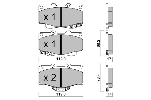 Pastillas de freno - BPTO-1019 - AISIN